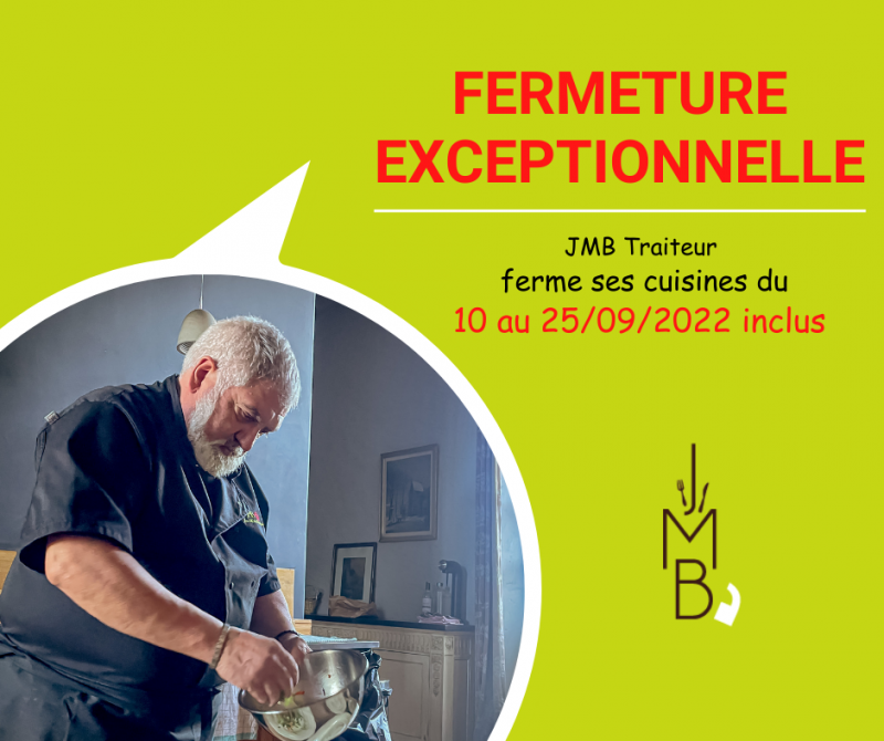 JMB Traiteur part en vacances
