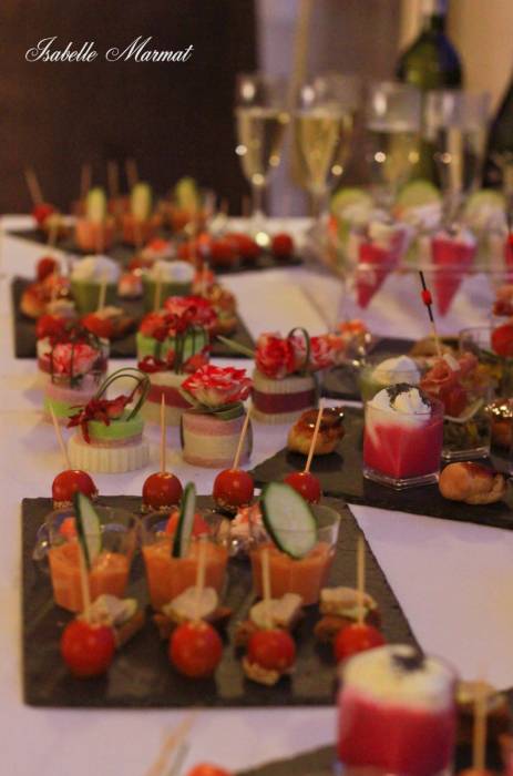 buffet de verrines pour apéritif dînatoire Bordeaux , j'apprends à composer un buffet de verrines