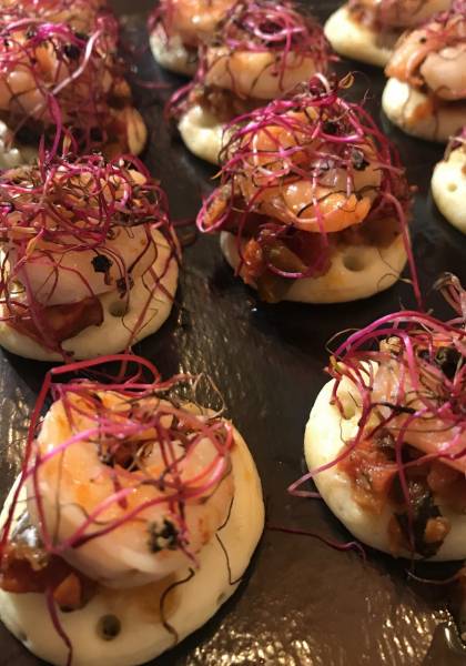 buffet verrine et canapé pour mariage sur le basson Arcachon et le cap Ferret